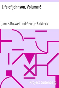 Book cover of "Life of Johnson, Volume 6 - Addenda, index, dicta philosophi, etc."