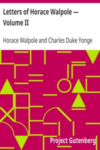 Book cover of "Letters of Horace Walpole — Volume II"