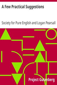Book cover of "A Few Practical Suggestions"
