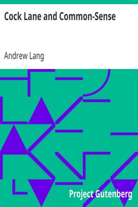 Book cover of "Cock Lane and Common-Sense"