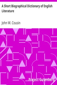 Book cover of "A Short Biographical Dictionary of English Literature"