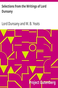 Book cover of "Selections from the Writings of Lord Dunsany"