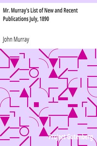 Book cover of "Mr. Murray's List of New and Recent Publications July, 1890"