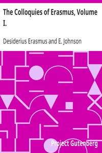 Book cover of "The Colloquies of Erasmus, Volume I."