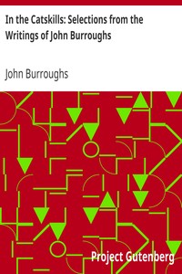 Book cover of "In the Catskills: Selections from the Writings of John Burroughs"