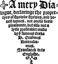 Book cover of "A Merry Dialogue Declaringe the Properties of Shrowde Shrews and Honest Wives"