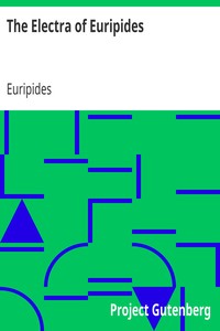 Book cover of "The Electra of Euripides - Translated into English rhyming verse"