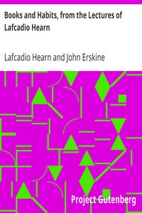 Book cover of "Books and Habits, from the Lectures of Lafcadio Hearn"