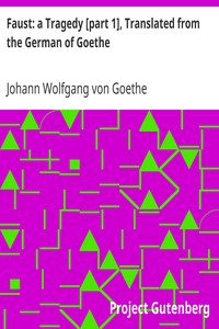 Book cover of "Faust: a Tragedy [part 1], Translated from the German of Goethe"