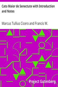 Book cover of "Cato Maior de Senectute with Introduction and Notes"