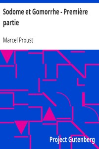 Book cover of "Sodome et Gomorrhe - Première partie"