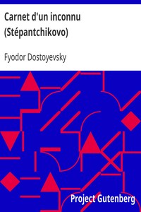 Book cover of "Carnet d'un inconnu (Stépantchikovo)"