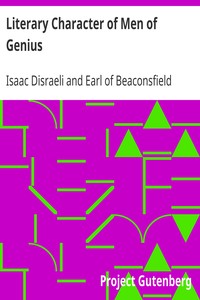Book cover of "Literary Character of Men of Genius - Drawn from Their Own Feelings and Confessions"
