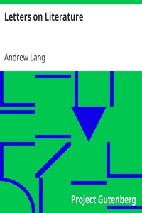 Book cover of "Letters on Literature"