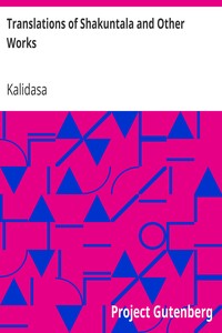 Book cover of "Translations of Shakuntala and Other Works"