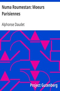 Book cover of "Numa Roumestan: Moeurs Parisiennes"