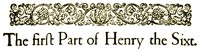 Book cover of "King Henry VI, the first part"