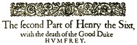 Book cover of "King Henry VI, the second part"