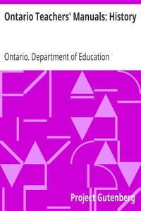 Book cover of "Ontario Teachers' Manuals: History"