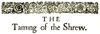 Book cover of "The Taming of the Shrew"