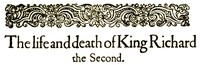 Book cover of "King Richard II"