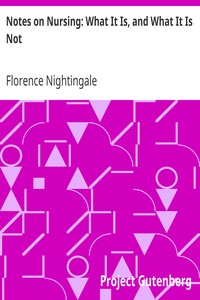 Book cover of "Notes on Nursing: What It Is, and What It Is Not"