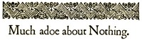 Book cover of "Much Ado about Nothing"