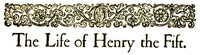 Book cover of "The Life of King Henry V"