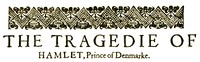 Book cover of "Hamlet, Prince of Denmark"