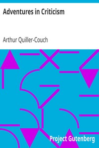 Book cover of "Adventures in Criticism"