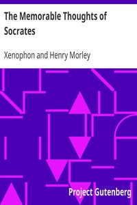 Book cover of "The Memorable Thoughts of Socrates"