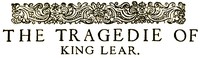 Book cover of "The Tragedy of King Lear"