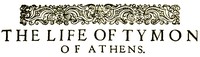 Book cover of "The Life of Timon of Athens"