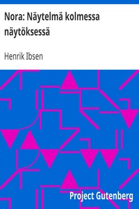 Book cover of "Nora: Näytelmä kolmessa näytöksessä"