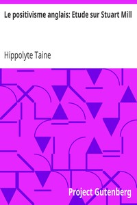 Book cover of "Le positivisme anglais: Etude sur Stuart Mill"