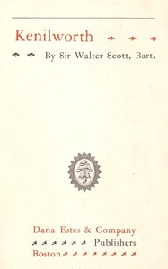 Book cover of "Kenilworth"