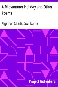 Book cover of "A Midsummer Holiday and Other Poems"