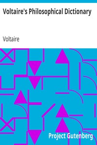 Book cover of "Voltaire's Philosophical Dictionary"