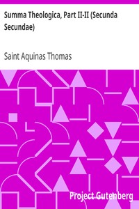 Book cover of "Summa Theologica, Part II-II (Secunda Secundae) - Translated by Fathers of the English Dominican Province"