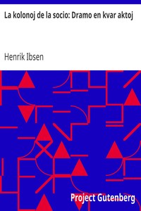 Book cover of "La kolonoj de la socio: Dramo en kvar aktoj"