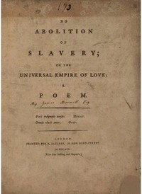 Book cover of "No Abolition of Slavery - Or the Universal Empire of Love, A poem"