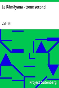 Book cover of "Le Râmâyana - tome second - Poème sanscrit de Valmiky"