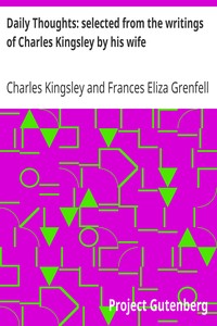 Book cover of "Daily Thoughts: selected from the writings of Charles Kingsley by his wife"