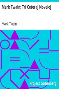 Book cover of "Mark Twain: Tri Ceteraj Noveloj"