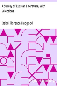 Book cover of "A Survey of Russian Literature, with Selections"