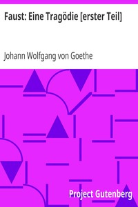 Book cover of "Faust: Eine Tragödie [erster Teil]"