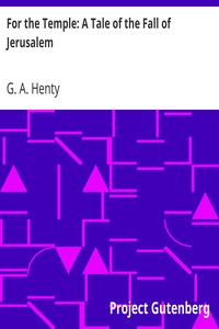 Book cover of "For the Temple: A Tale of the Fall of Jerusalem"