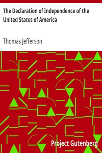 Book cover of "The Declaration of Independence of the United States of America"