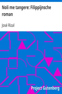 Book cover of "Noli me tangere: Filippijnsche roman"