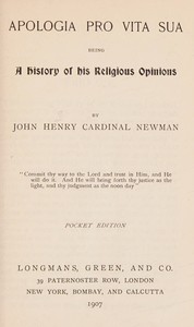 Book cover of "Apologia pro vita sua : $b being a history of his religious opinions"